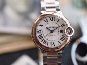 V6廠卡地亞藍氣球33mm價格 W2BB0023 間金藍氣球女錶精仿錶￥3180