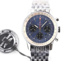 百年靈1比1高仿男士手錶多少錢 gf百年靈航空計時1繫列 AB0121211C1A1 藍盤￥3680