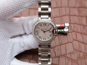 卡地亞女錶藍氣球高仿 3A卡地亞藍氣球WE9003z3石英錶￥2880