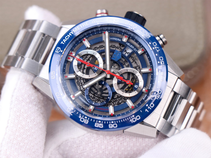 1比1復刻泰格豪雅男士手錶 XF泰格豪雅 CAR2A1T.FT6052 藍盤￥3780-高仿錶