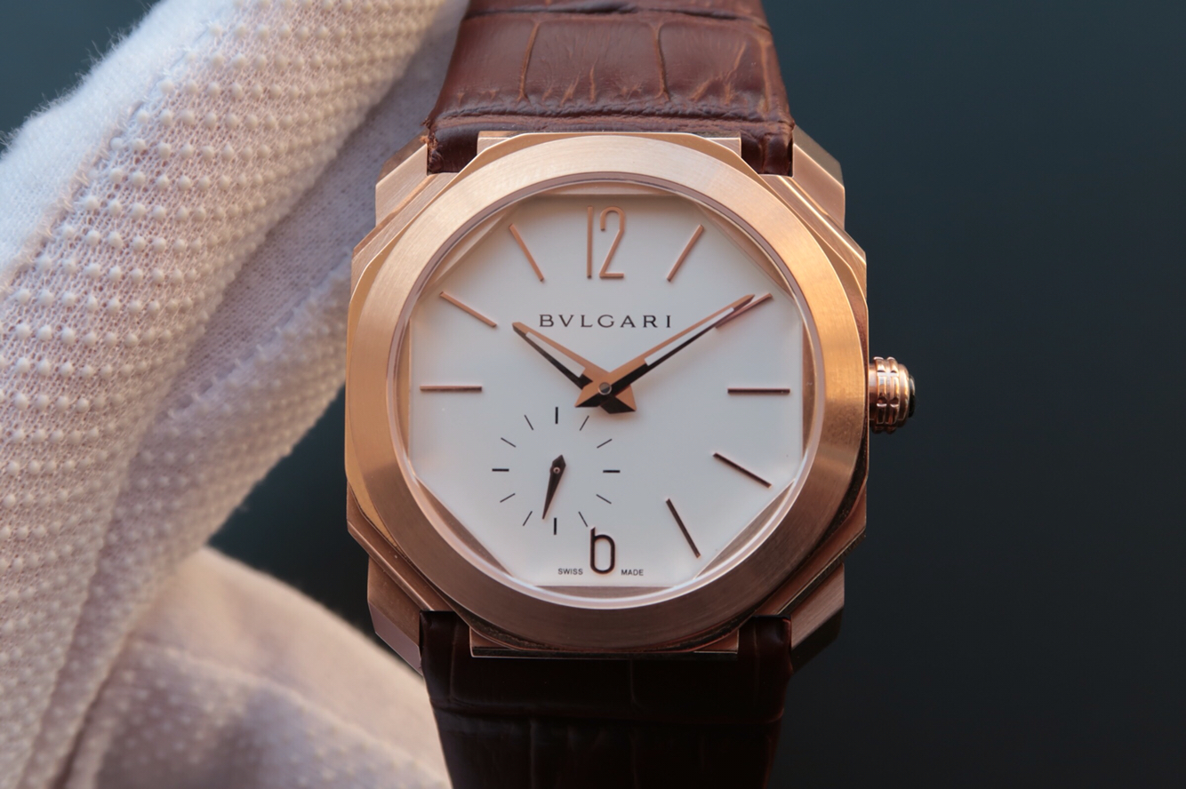 復刻手錶寶格麗錶 寶格麗全新OCTO繫列102028 BGO40BPLXT超薄腕錶￥3480-高仿錶