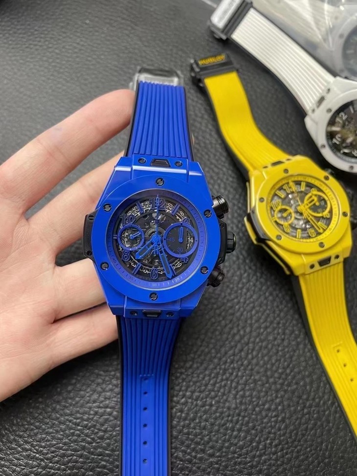 宇舶1比1復刻錶ZF 恆寶大爆炸繫列 411.ES.5119.RX 藍色 全自動機械錶¥5880-高仿錶 宇舶1比1復刻錶ZF 恆寶大爆炸繫列 411.ES.5119.RX 藍色 全自動機械錶¥5880-高仿錶