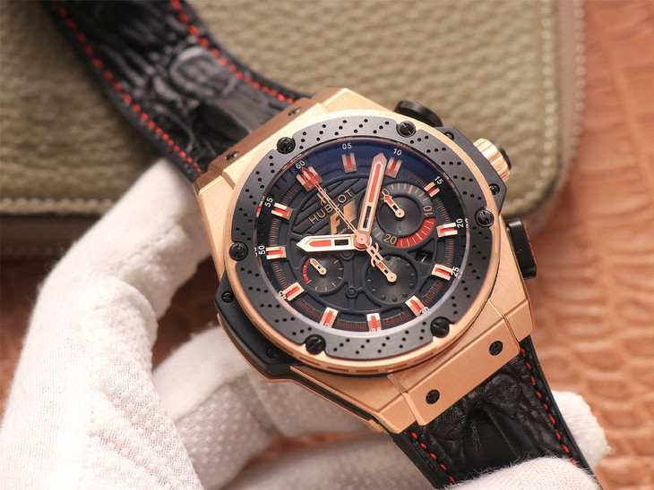 V6廠宇舶繫列 HBBV6宇舶法拉利F1 玫瑰金款￥4680-高仿錶