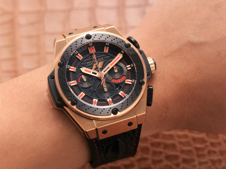 V6廠宇舶繫列 HBBV6宇舶法拉利F1 玫瑰金款￥4680-高仿錶