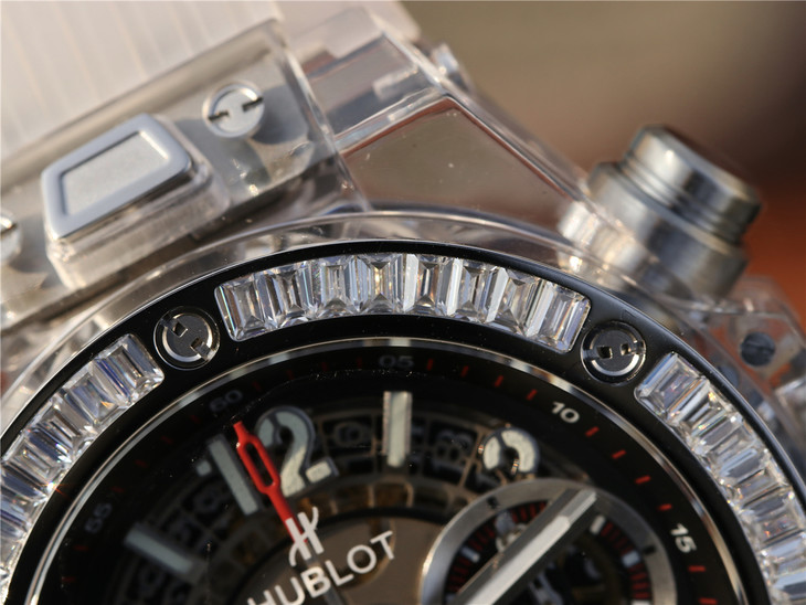 HB廠復刻手錶宇舶玻璃計時BIG BANG繫列411.JX.4802.RT“全透腕錶”￥4880-高仿錶