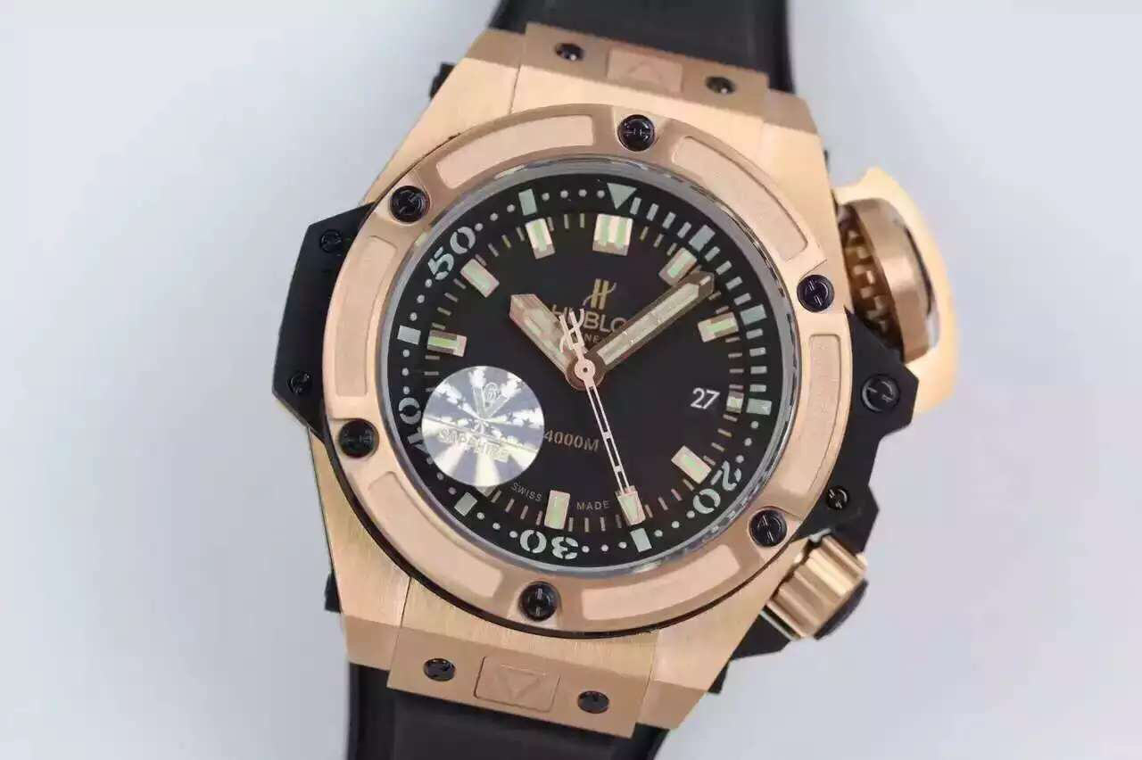 V6廠宇舶Hublot 繫列King Power Oceanographic 4000腕錶731.OX.1170.RX 玫瑰金￥4480-高仿錶
