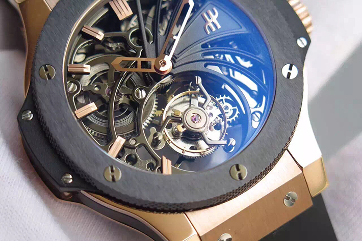 宇舶 陀飛輪手動上鏈腕錶 男士自動機械腕錶 原裝錶扣￥7980-高仿錶