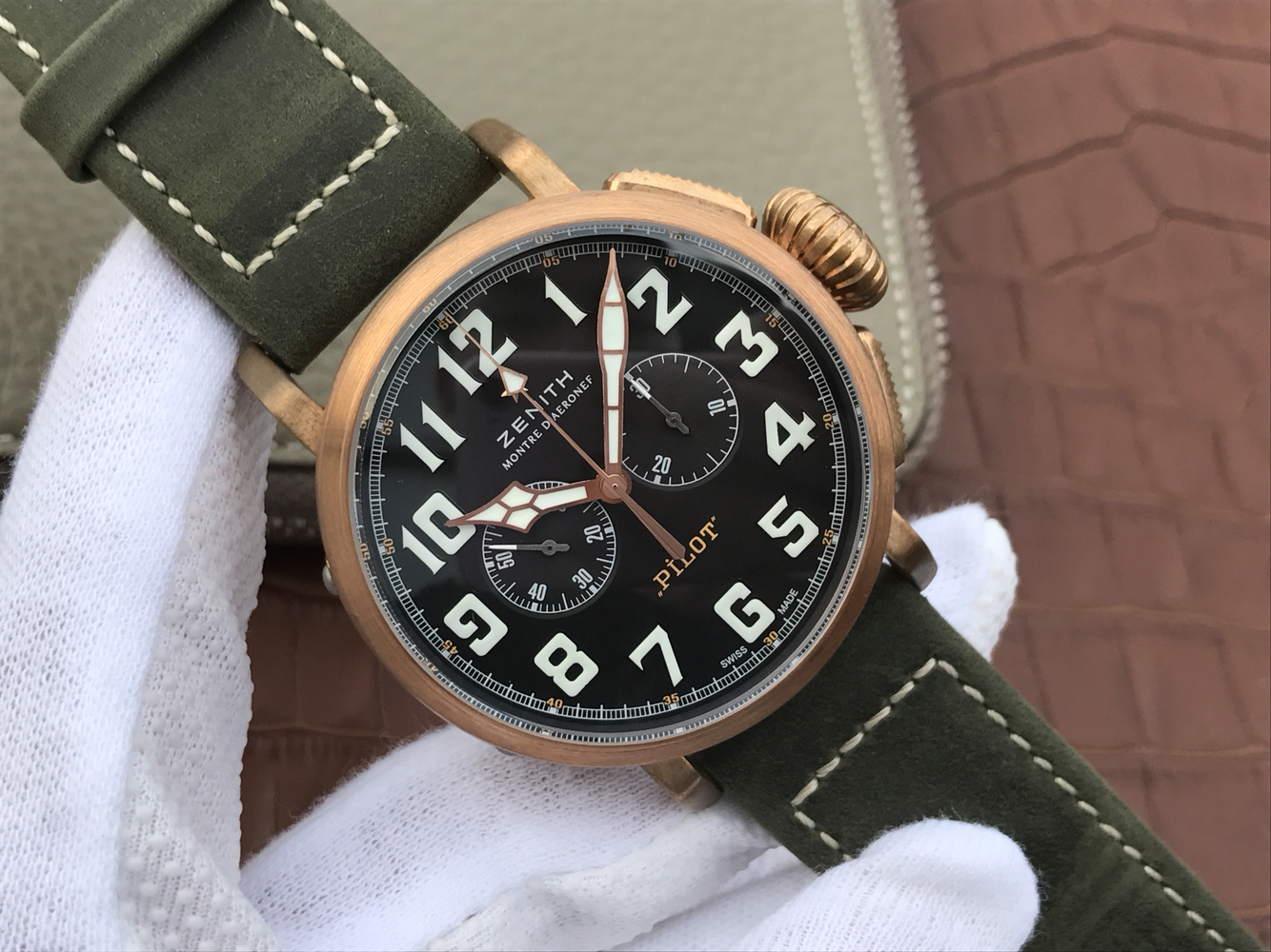 仿真力時飛行員 XF真力時飛行員29.2430.4069/21.C800青銅騎士￥3480-高仿錶