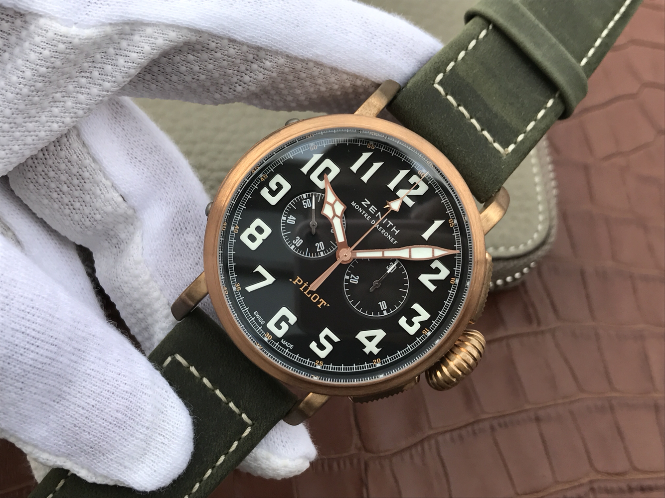 仿真力時飛行員 XF真力時飛行員29.2430.4069/21.C800青銅騎士￥3480-高仿錶