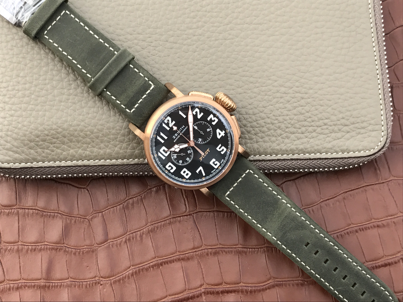 仿真力時飛行員 XF真力時飛行員29.2430.4069/21.C800青銅騎士￥3480-高仿錶