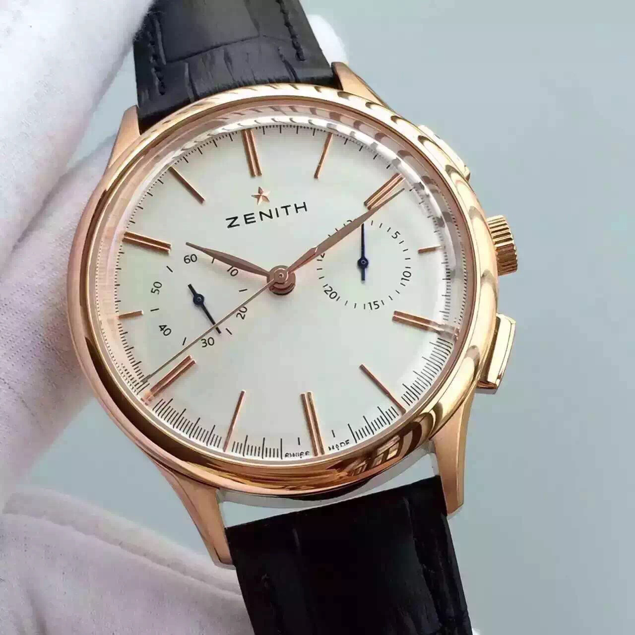 真力時玫瑰金仿真 真力時 2016年款式計時碼錶￥3480-高仿錶