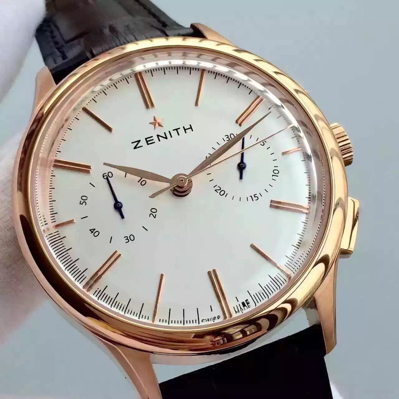 真力時玫瑰金仿真 真力時 2016年款式計時碼錶￥3480-高仿錶