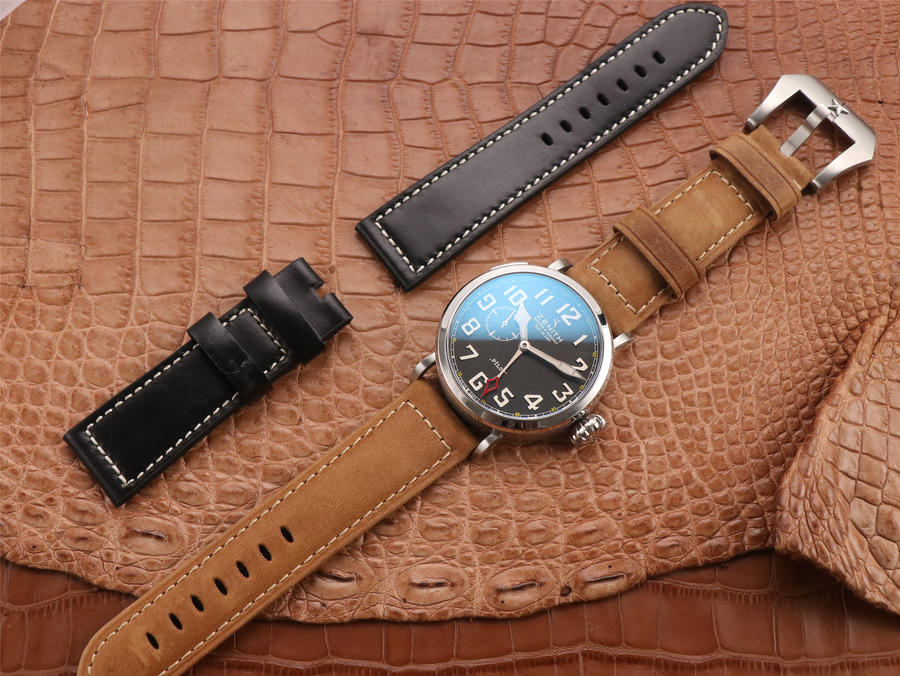 高仿真力時手錶價格錶 真力時飛行員GMT兩地時間功能￥3180-高仿錶