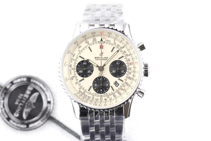 1比1高仿百年靈航空計時手錶 gf百年靈航空計時1繫列 AB0310211G1A1 白盤￥3680 -高仿錶