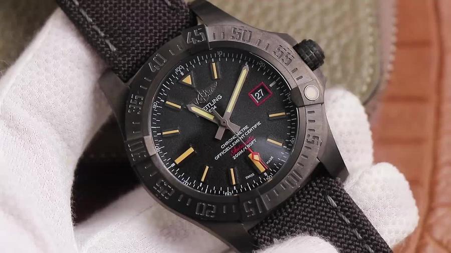 百年靈黑鳥高仿錶V4 tf廠手錶百年靈經典復仇者繫列黑鳥偵察機44mm￥3680 -高仿錶