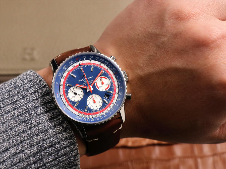 百年靈復刻手錶錶V9廠的好麽 V9廠百年靈航空計時1繫列B01航空特別版手錶￥3980-高仿錶