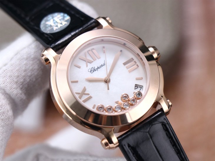 1比1復刻蕭邦女手錶7鉆價格 YF蕭邦快樂鉆繫列278492￥3480-高仿錶