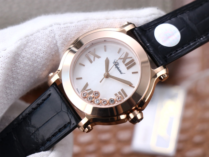 1比1復刻蕭邦女手錶7鉆價格 YF蕭邦快樂鉆繫列278492￥3480-高仿錶