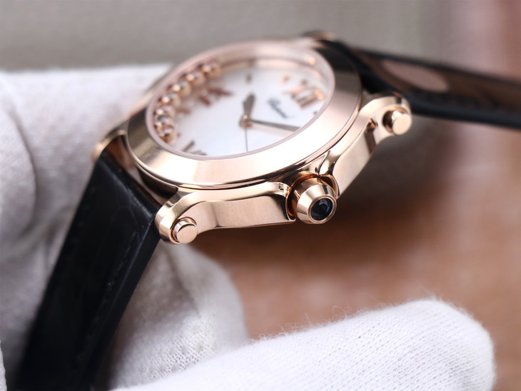 1比1復刻蕭邦女手錶7鉆價格 YF蕭邦快樂鉆繫列278492￥3480-高仿錶