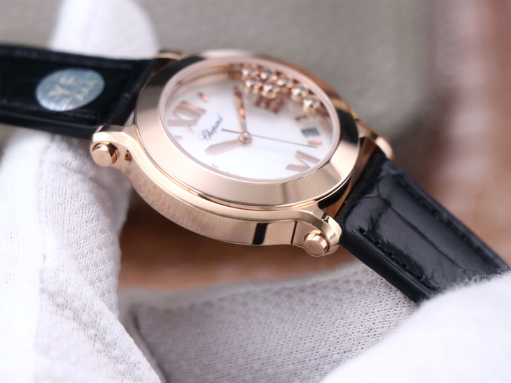 1比1復刻蕭邦女手錶7鉆價格 YF蕭邦快樂鉆繫列278492￥3480-高仿錶