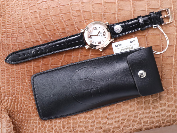 1比1復刻蕭邦女手錶7鉆價格 YF蕭邦快樂鉆繫列278492￥3480-高仿錶