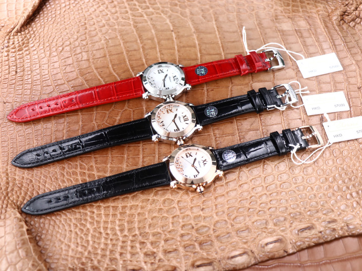 1比1復刻蕭邦女手錶7鉆價格 YF蕭邦快樂鉆繫列278492￥3480-高仿錶