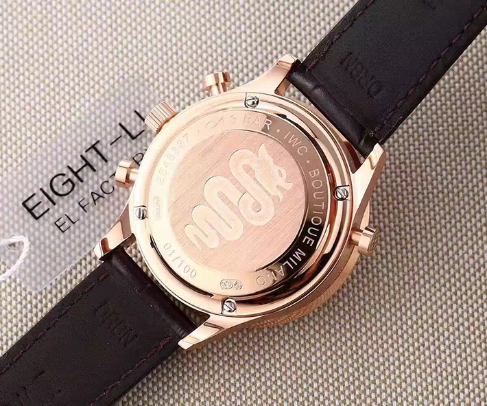 IWC 萬國 葡萄牙繫列 IW371215 “精品米蘭” 18K玫瑰金 雙追針計時限量版男錶￥3180-高仿錶