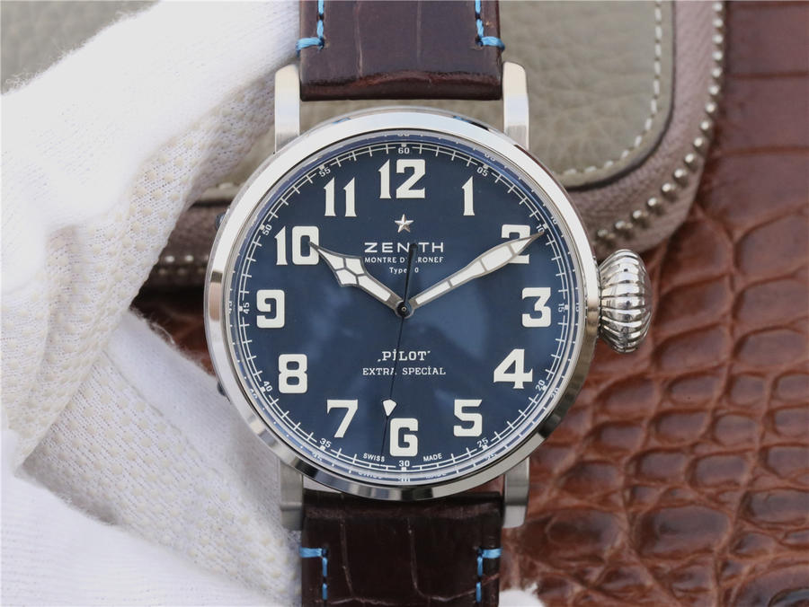 高仿真力時飛行員 XF真力時飛行員c738藍面￥3180-高仿錶