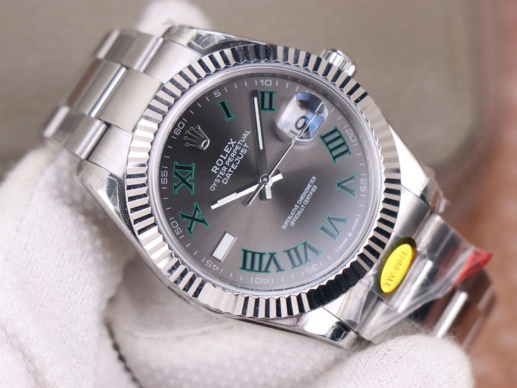 1比1高仿勞力士日誌男錶 tw勞力士日誌 126334 灰盤綠色字面￥3480-高仿錶