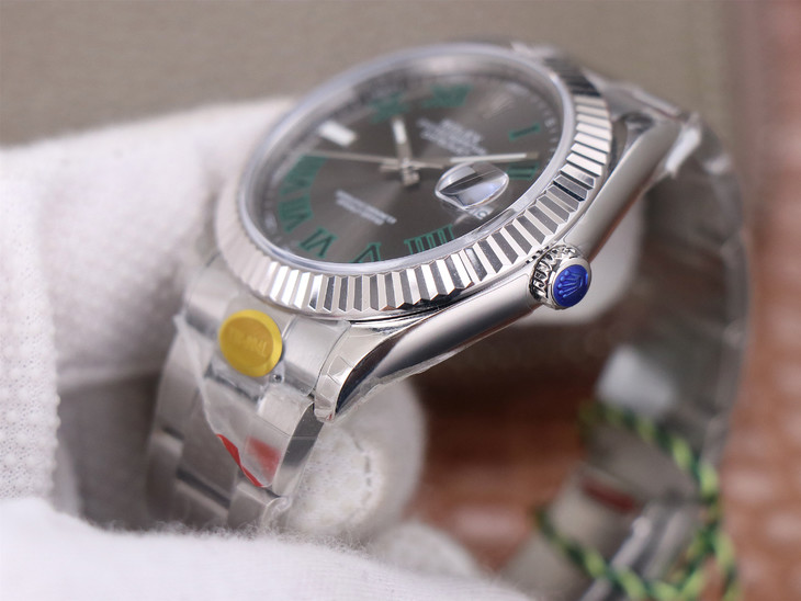 1比1高仿勞力士日誌男錶 tw勞力士日誌 126334 灰盤綠色字面￥3480-高仿錶