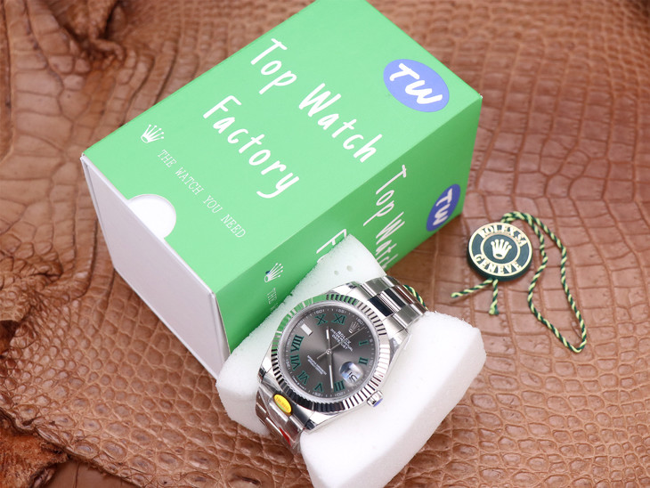 1比1高仿勞力士日誌男錶 tw勞力士日誌 126334 灰盤綠色字面￥3480-高仿錶