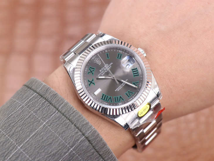 1比1高仿勞力士日誌男錶 tw勞力士日誌 126334 灰盤綠色字面￥3480-高仿錶