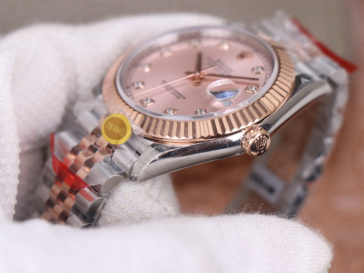 勞力士日誌41mm 1比1復刻 tw勞力士間玫瑰金日誌 126331 鉆石刻度￥3480-高仿錶