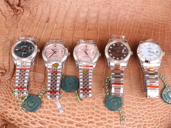 勞力士日誌41mm 1比1復刻 tw勞力士間玫瑰金日誌 126331 鉆石刻度￥3480-高仿錶