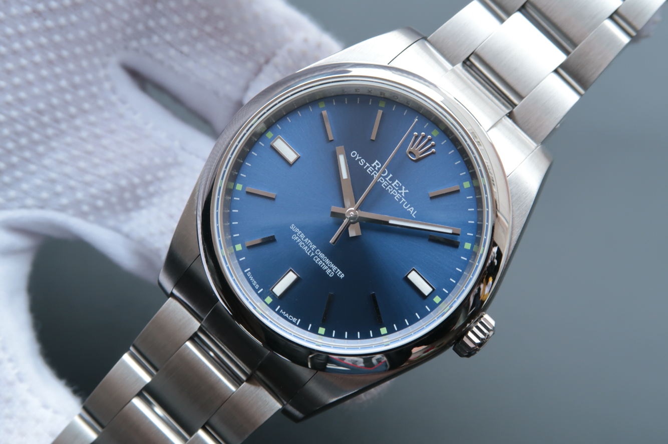 勞力士114300仿 jf廠勞力士蠔式恆動繫列114300 藍 復刻手錶錶￥3180-高仿錶