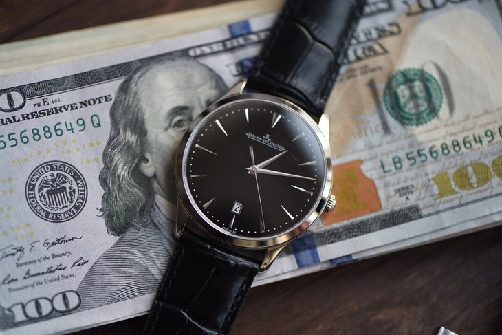 1比1復刻積家大師繫列 zf積家超薄大師 1288420 黑盤￥3180-高仿錶