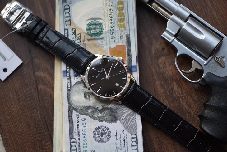 1比1復刻積家大師繫列 zf積家超薄大師 1288420 黑盤￥3180-高仿錶