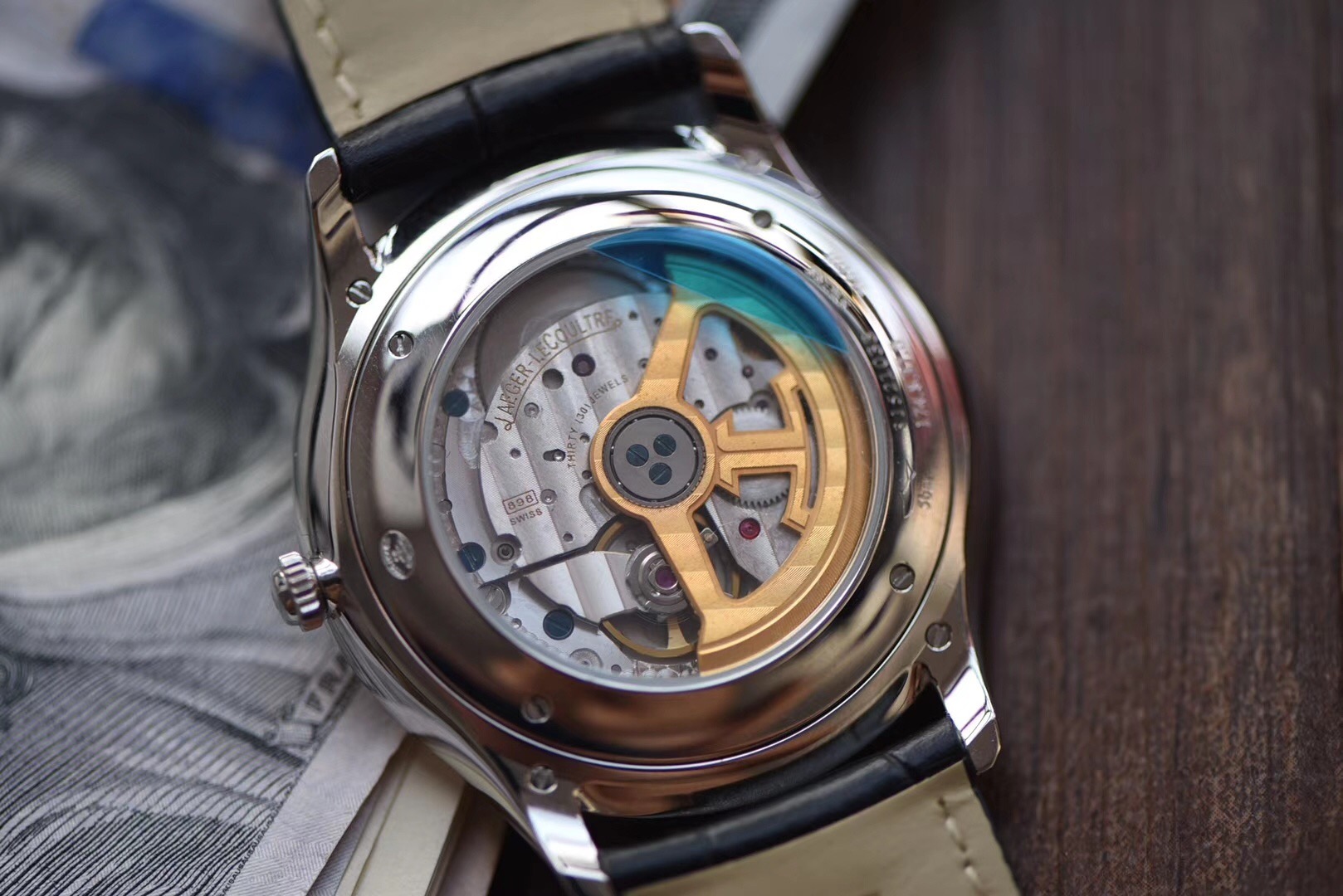 1比1復刻積家大師繫列 zf積家超薄大師 1288420 黑盤￥3180-高仿錶