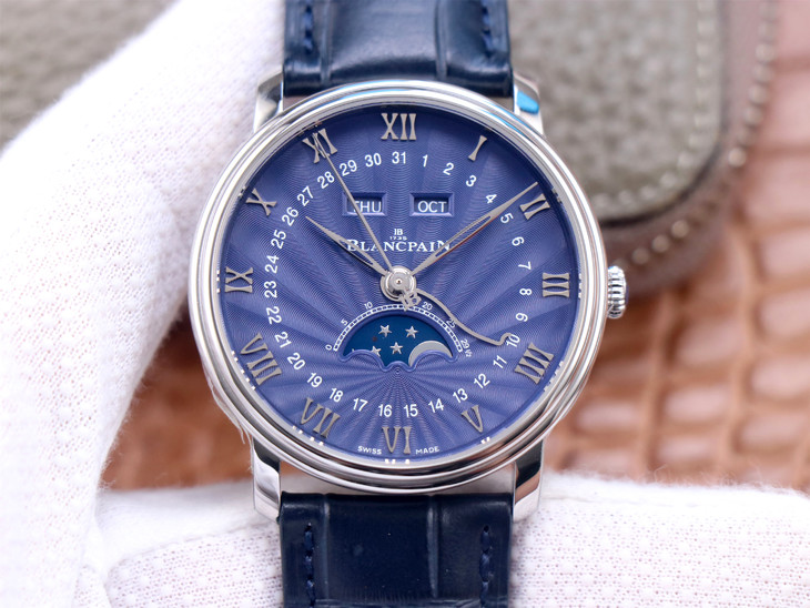 藍盤寶珀66541比1復刻 OM寶珀月相男錶 6654-1529-55B V3升級版￥3880-高仿錶