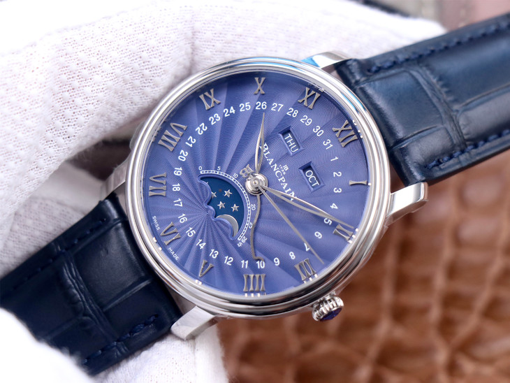 藍盤寶珀66541比1復刻 OM寶珀月相男錶 6654-1529-55B V3升級版￥3880-高仿錶