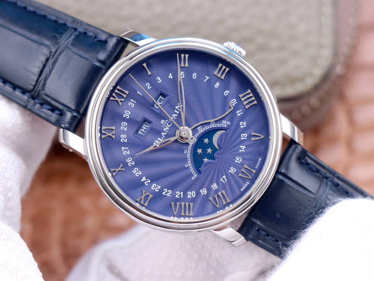 藍盤寶珀66541比1復刻 OM寶珀月相男錶 6654-1529-55B V3升級版￥3880-高仿錶