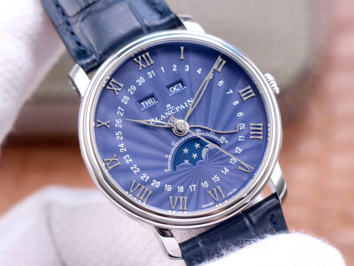 藍盤寶珀66541比1復刻 OM寶珀月相男錶 6654-1529-55B V3升級版￥3880-高仿錶