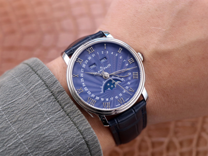 藍盤寶珀66541比1復刻 OM寶珀月相男錶 6654-1529-55B V3升級版￥3880-高仿錶