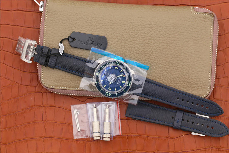 復刻手錶腕錶寶珀五十尋 ZF寶珀五十噚5015D-1140-52B 藍盤￥4580-高仿錶