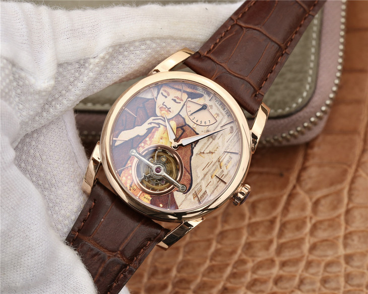 造陀飛輪錶的復刻手錶廠家 JB廠帕瑪強尼陀飛輪手錶 PFS251 玫瑰金男錶￥5880-高仿錶