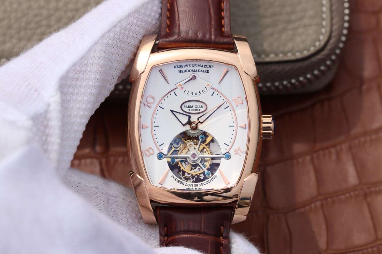 帕瑪強尼復刻手錶錶 玫瑰金 真陀飛輪 BM廠帕瑪強尼TOURBILLON繫列PF011254.01￥8800-高仿錶
