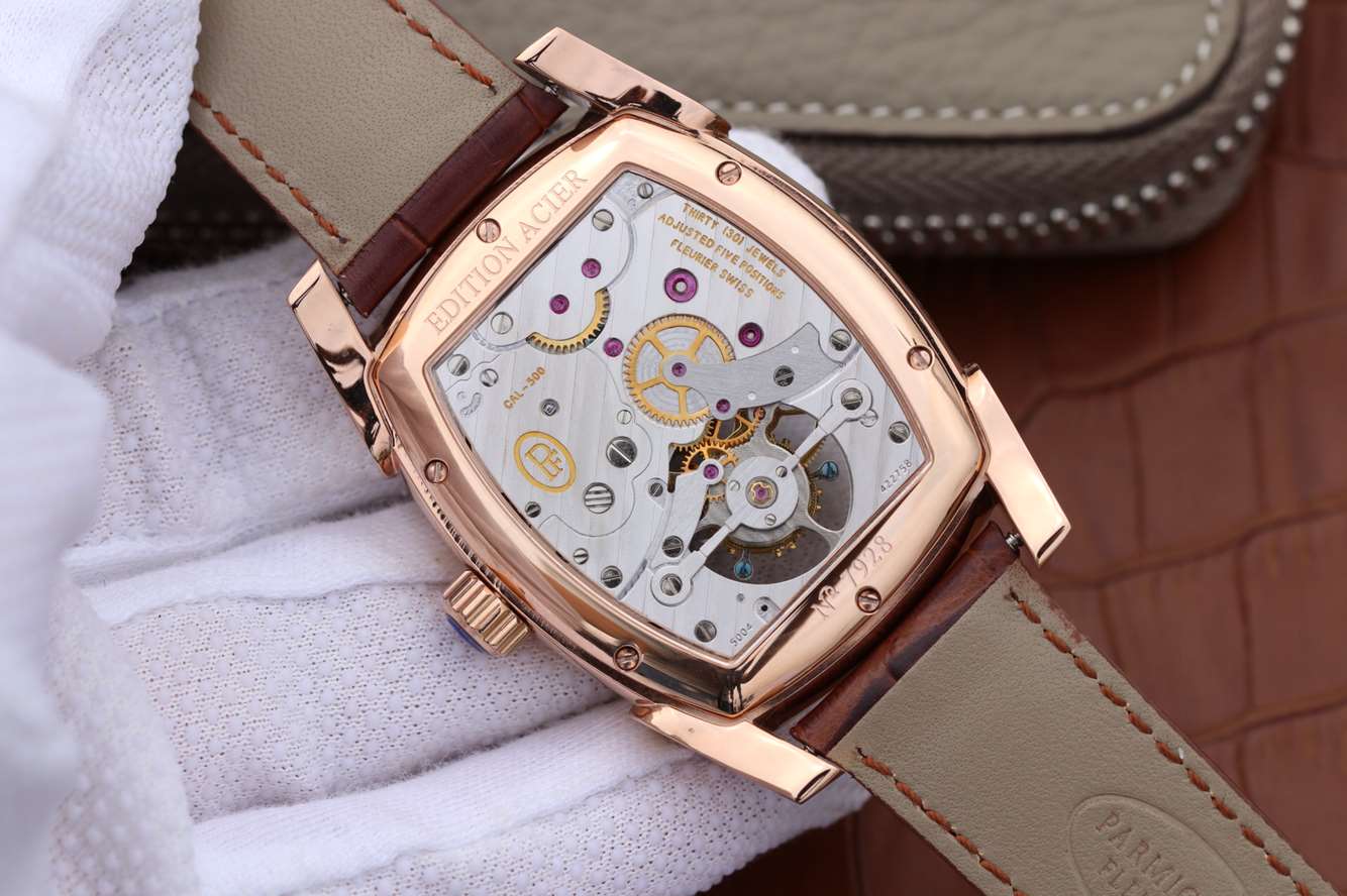 帕瑪強尼復刻手錶錶 玫瑰金 真陀飛輪 BM廠帕瑪強尼TOURBILLON繫列PF011254.01￥8800-高仿錶