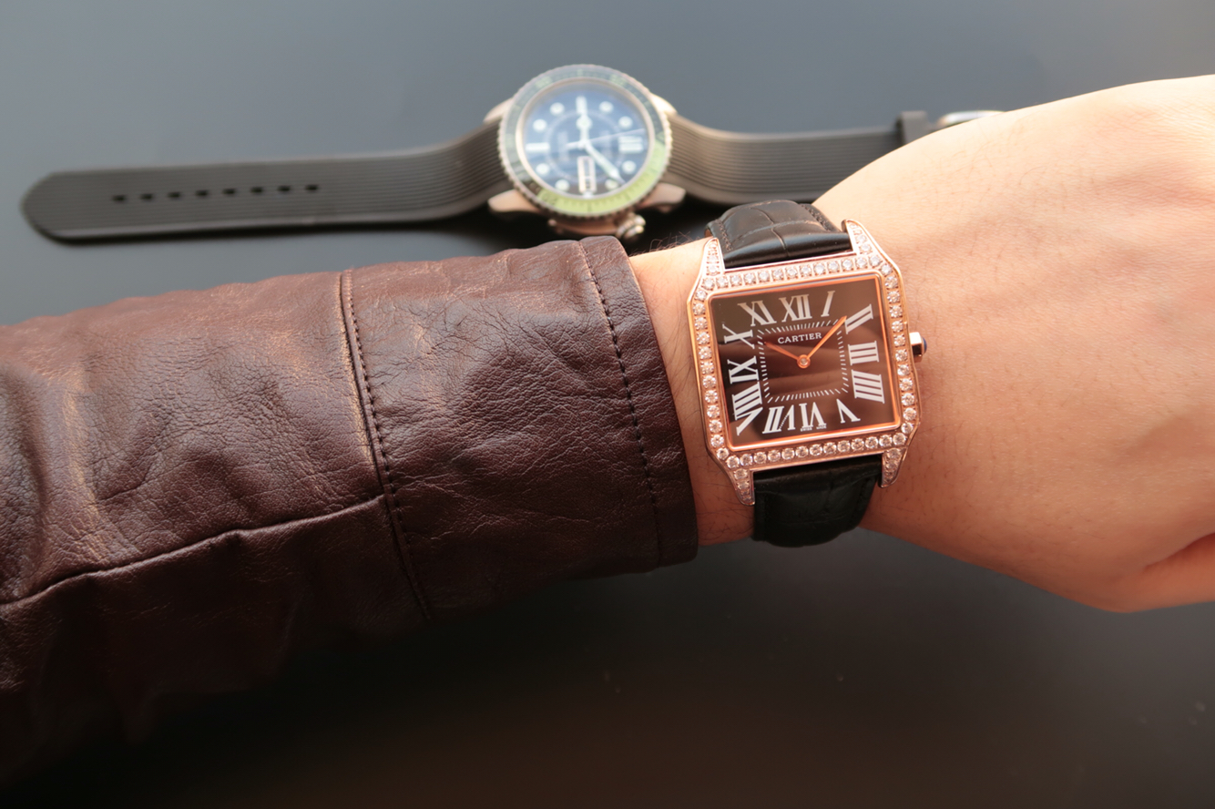 仿卡地亞山度士 V6卡地亞桑托斯（山度士）繫列WH100751中性￥3180-高仿錶