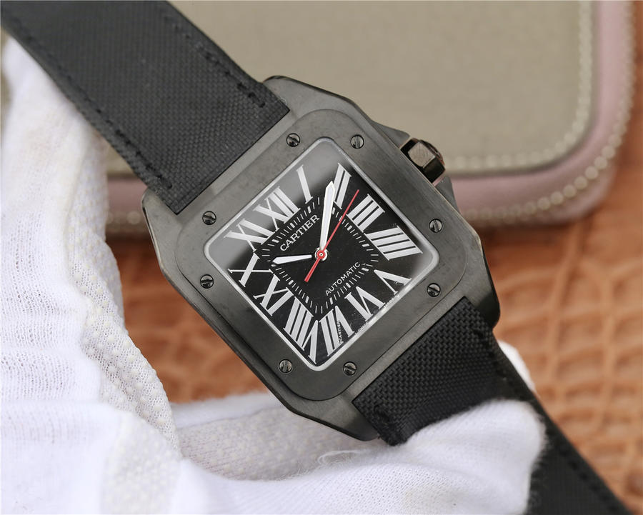 高仿卡地亞山度士圖片 RB卡地亞山度士黑騎士WSSA0006￥3180-高仿錶