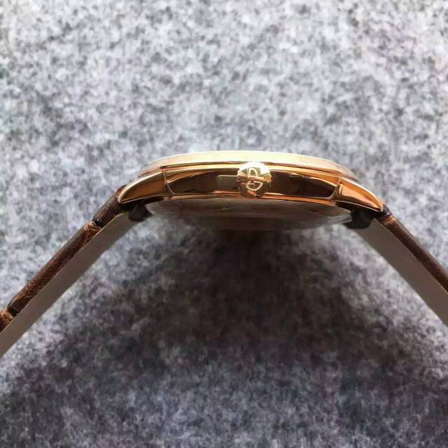 瑞士芝柏(Girard-Perregaux) GP 1966繫列 49525D-52A-1A1-BK6A 18K玫瑰金 男士自動機械錶 ￥3180-高仿錶